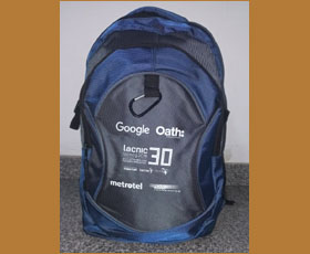Mochila grande azul